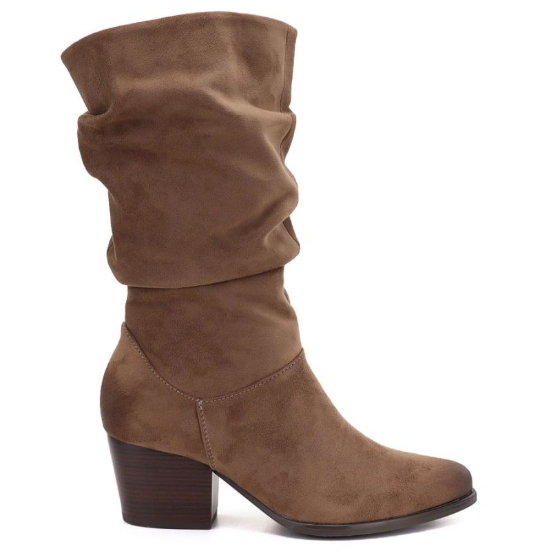 Beige Suede Boots Vinceza 58597