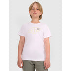 Boys' t-shirt with print 4F 4FJWAW25TTSHM2417-10S *Kategoria tymczasowa Your Sports Performance