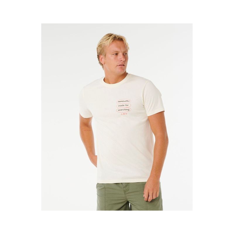 Men's RIP CURL Vaporcool Search 3 Stacks Tee White
