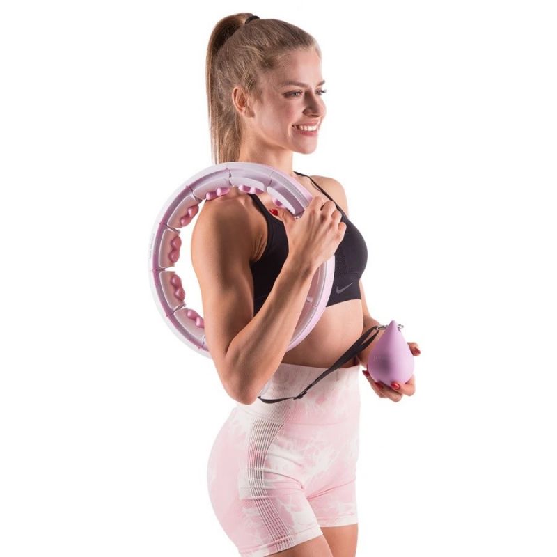 HMS HHW06 hula hoop with studs, weight and counter, pink In preparation Your Sports Performance