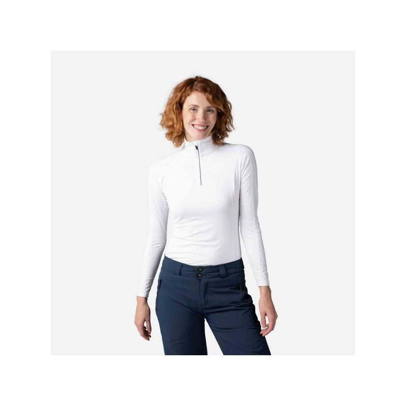 Rossignol W Classique 1/2 Zip Sweatshirt White Import z PMSport Your Sports Performance