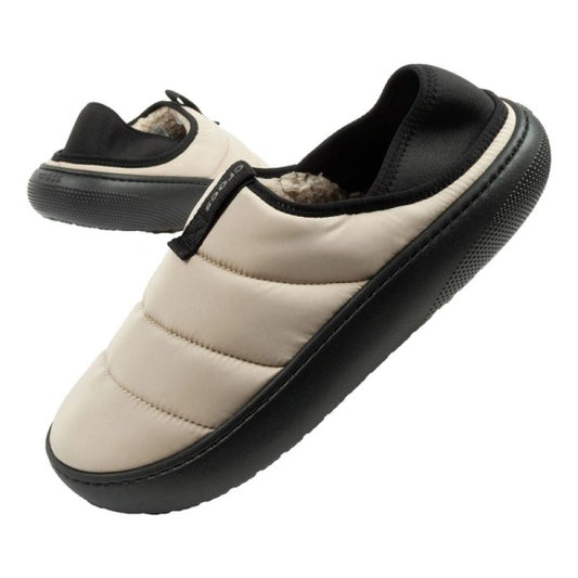 Crocs men's shoes slippers Classic Puff Moc slippers beige insulated Crocs