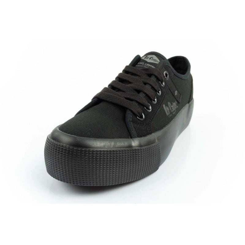 Lee Cooper women's sports shoes fabric platform sneakers black In preparation Your Sports Performance