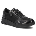 Filippo DP8105 patent leather wedge shoes in black