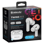 DEFENDER BLUETOOTH TWINS 903 IN-EAR HEADPHONES WHITE 63903 In preparation Your Sports Performance