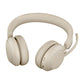 Jabra Evolve2 65 UC Stereo Link380a Over-Ear Wireless Headphones, Beige In preparation Your Sports Performance