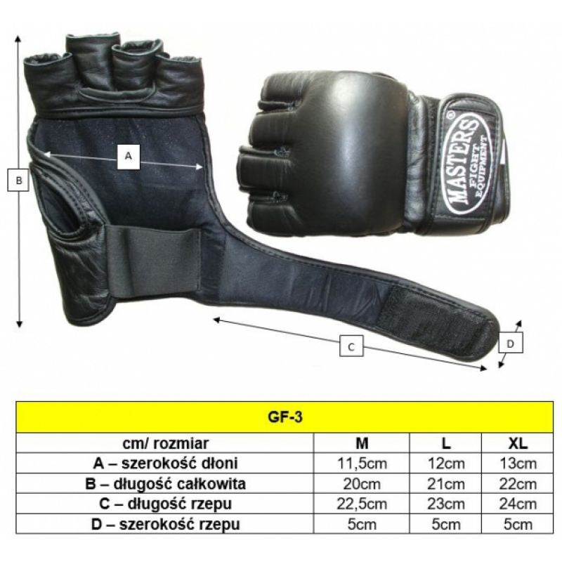 Gloves for MMA Masters GF-3 M 0127-02M Accessories/Gloves Your Sports Performance