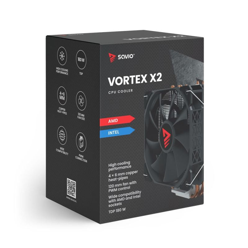 SAVIO CPU COOLER VORTEX X2 Chłodzenie/Chłodzenie CPU Your Sports Performance
