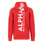 Alpha Industries Men's Back Print Hoody Speed Red Kangaroo Graphic Hoodie (178318-328) In preparation Your Sports Performance