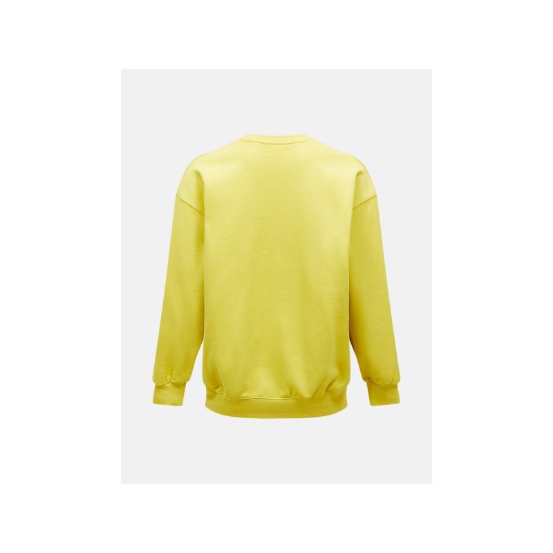 Men's PEAK PERFORMANCE M Terry Graphic Crew sweatshirt, yellow