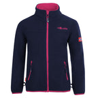 Trollkids Girls Oppdal Jacket XT Zip-Up Fleece Jacket for Girls, Navy/Pink (415-114) Trollkids