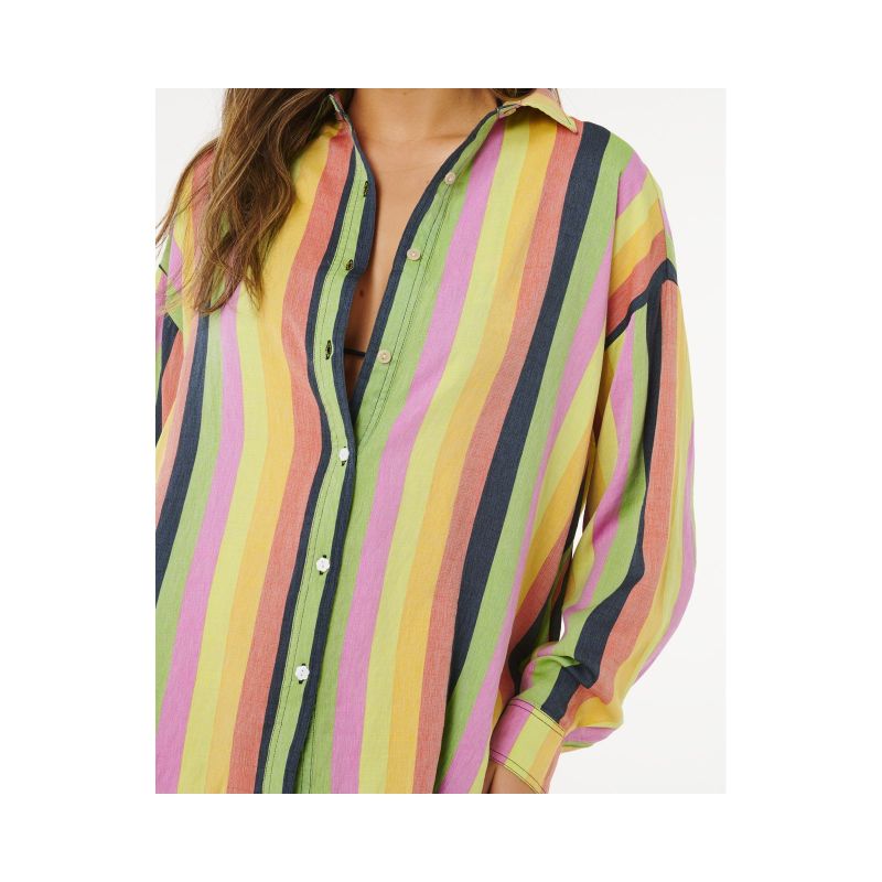 RIP CURL Neon Stripe Relaxed Shirt Multicolor
