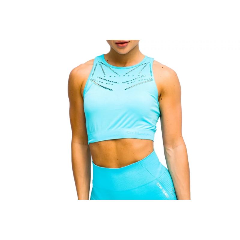 GymHero Venice Beach Top Short Bra W BRA-SHORTBABYBLUE Clothing/Training/GymHero Your Sports Performance