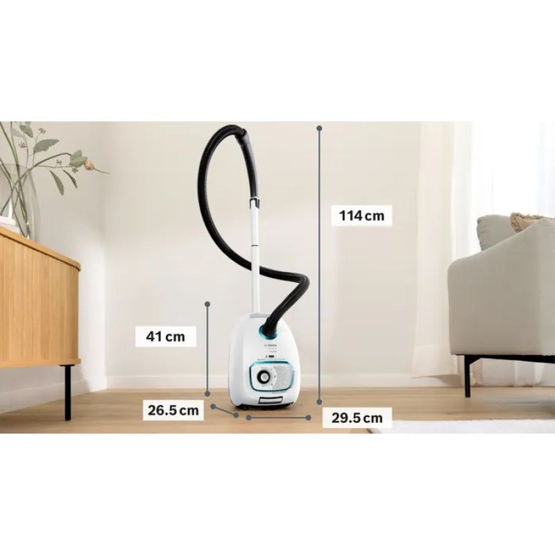 Bosch Series 4 BGB41HYG1H Bagged Vacuum Cleaner (600W; White) AGD - Produkty/Odkurzacze Your Sports Performance