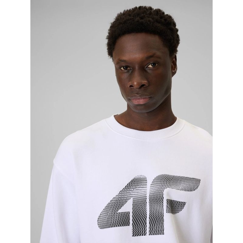 Men's sweatshirt without zipper and hood 4F 4FRAW25TSWSM2493-10S 4f