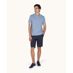 Paul&Shark Men's Cotton Button-Up Polo Shirt, Steel Blue 25411205-991