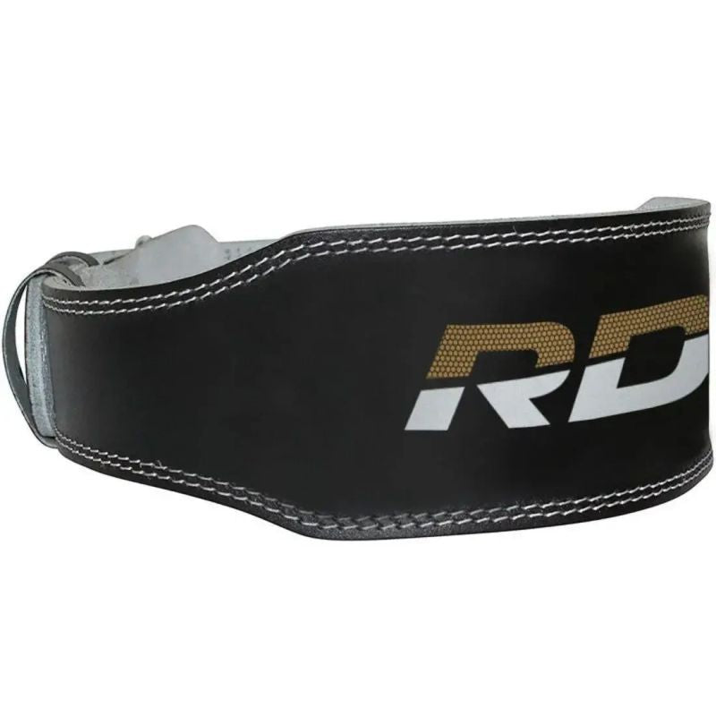 4" GOLD LEATHER BODYBUILDING BELT FOR EXERCISES - RDX S RDX - Pozostałe Your Sports Performance