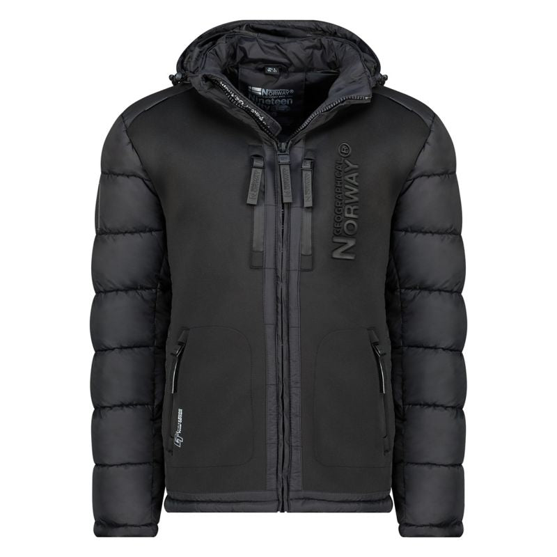 Men’s jacket Geographical Norway BEACHWOOD NO CONSTRAST BLACK-BLACK DB MEN 068 (WZ7433H/GN-BLACK / BLACK)