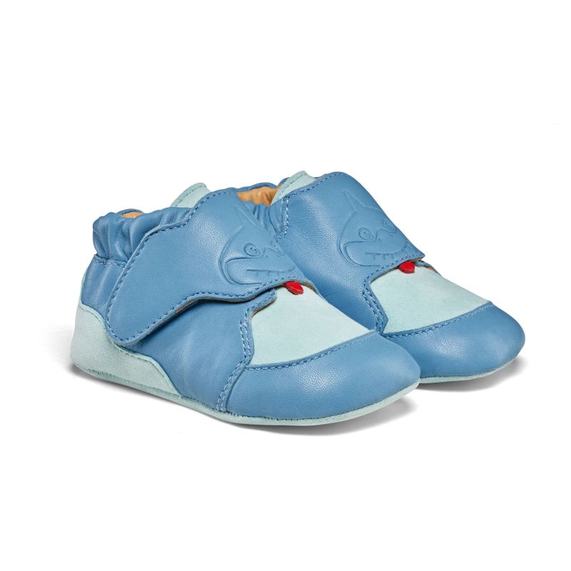 Affenzahn Crawly Shark leather crawling shoes (01257-30211)