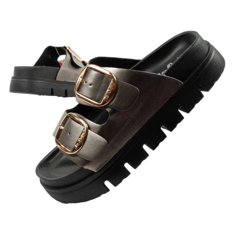 Lee Cooper shoes women's slippers silver comfortable platform fashionable Lee Cooper