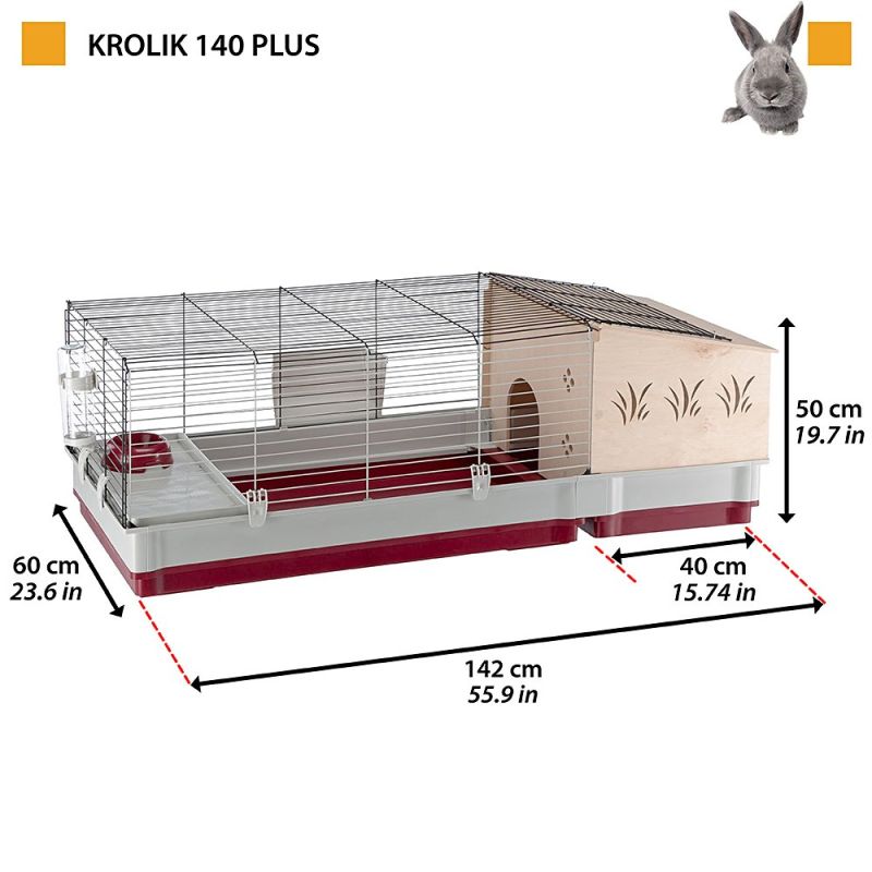 FERPLAST Rabbit 140 plus - rabbit cage (foldable) Dla małych zwierząt/Klatki Your Sports Performance