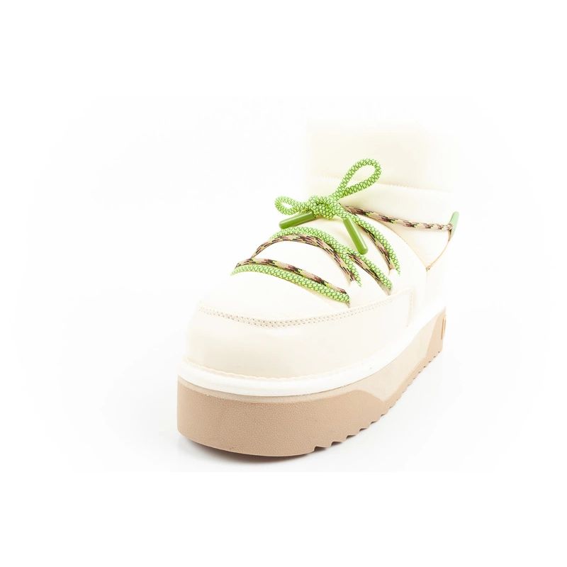 Women's winter snow boots D.Franklin fashionable fur insulated ankle boots beige green D.Franklin
