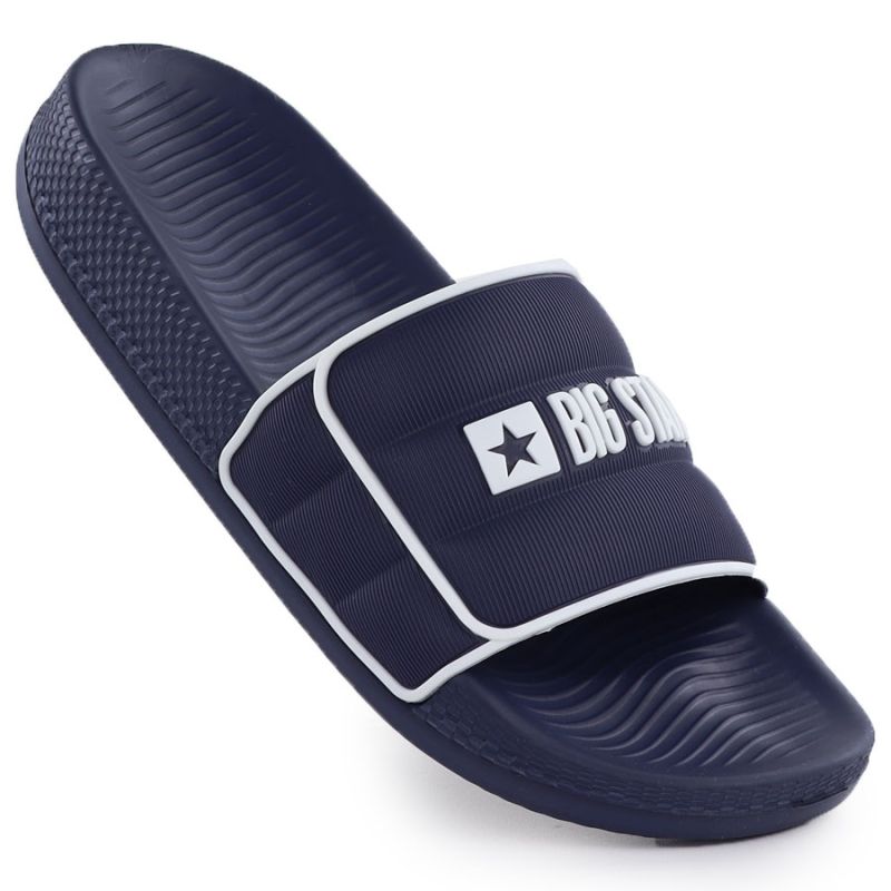 Men's navy blue Big Star beach pool flip-flops RR174A045 To be categorized Your Sports Performance