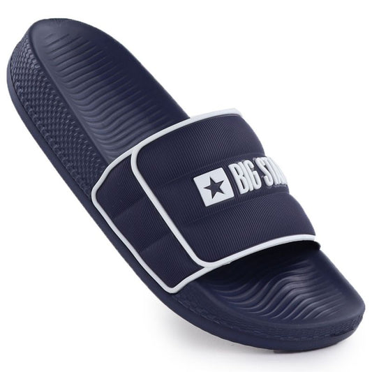 Men's navy blue Big Star beach pool flip-flops RR174A045 To be categorized Your Sports Performance