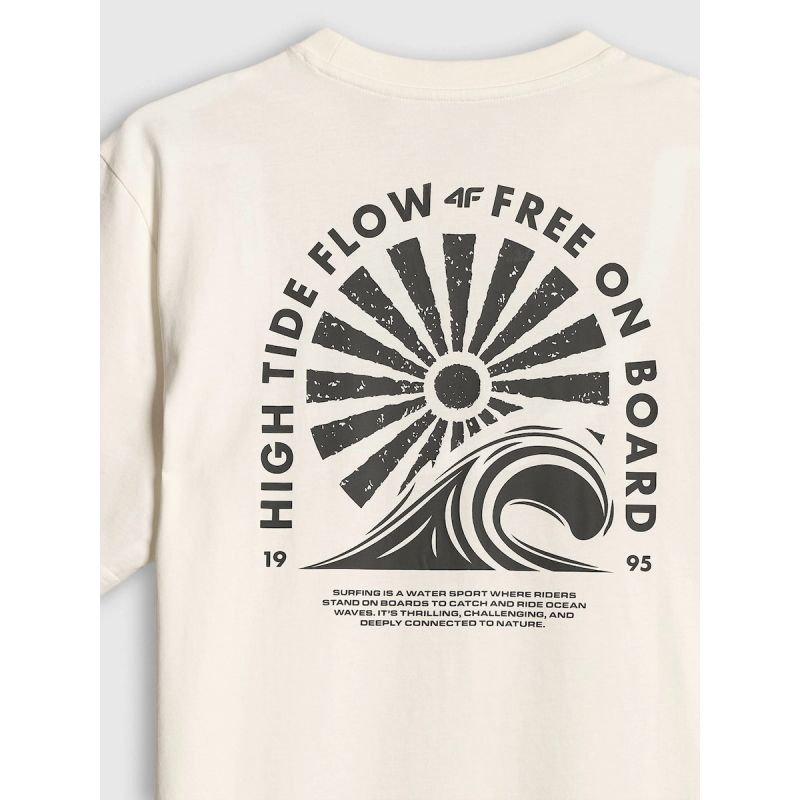 Men's relaxed T-shirt with print 4F 4FRSS26TTSHM4296-11S
