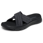 Skechers Women's Flip-Flops GO WALK FLEX SANDAL IMPRESSED 141420 BKGY