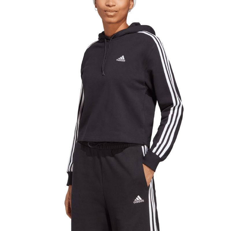adidas Essentials 3-Stripes French Terry Crop Hoodie W IC8767 Clothing/Training Adidas