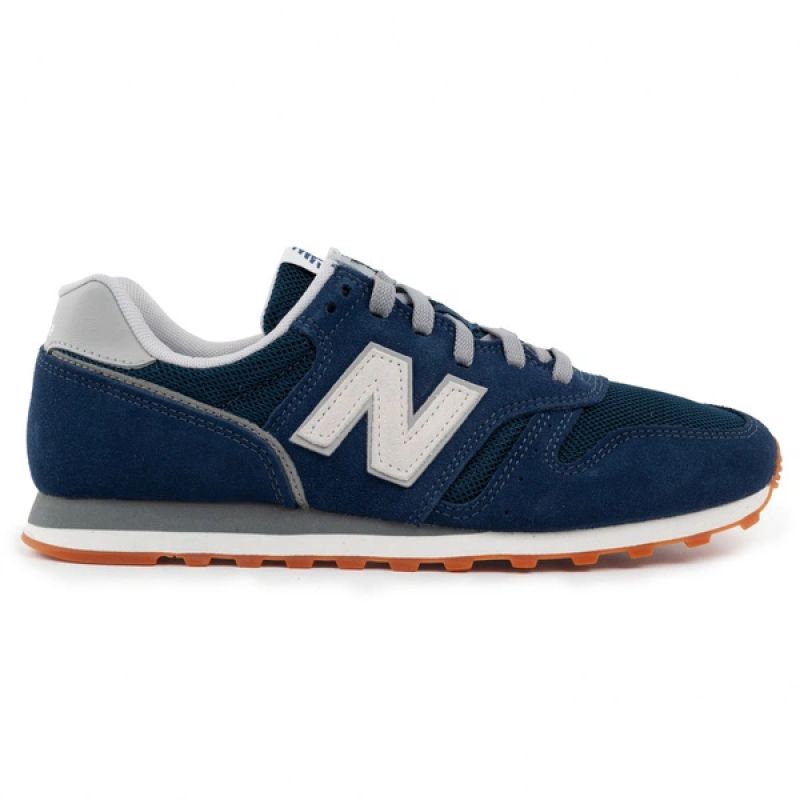 New Balance 373 men’s sports shoes, navy leather sneakers
