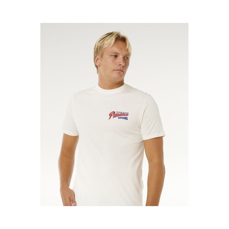Men's T-shirt RIP CURL Desti Animals Tee white