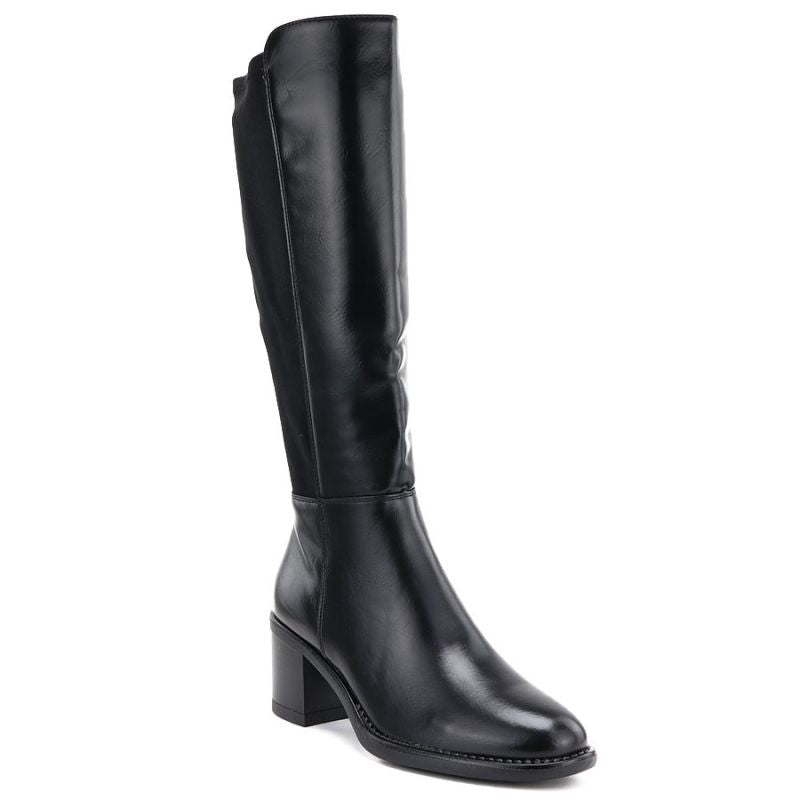 Women's high-heeled boots with stretch black Vinceza 58652