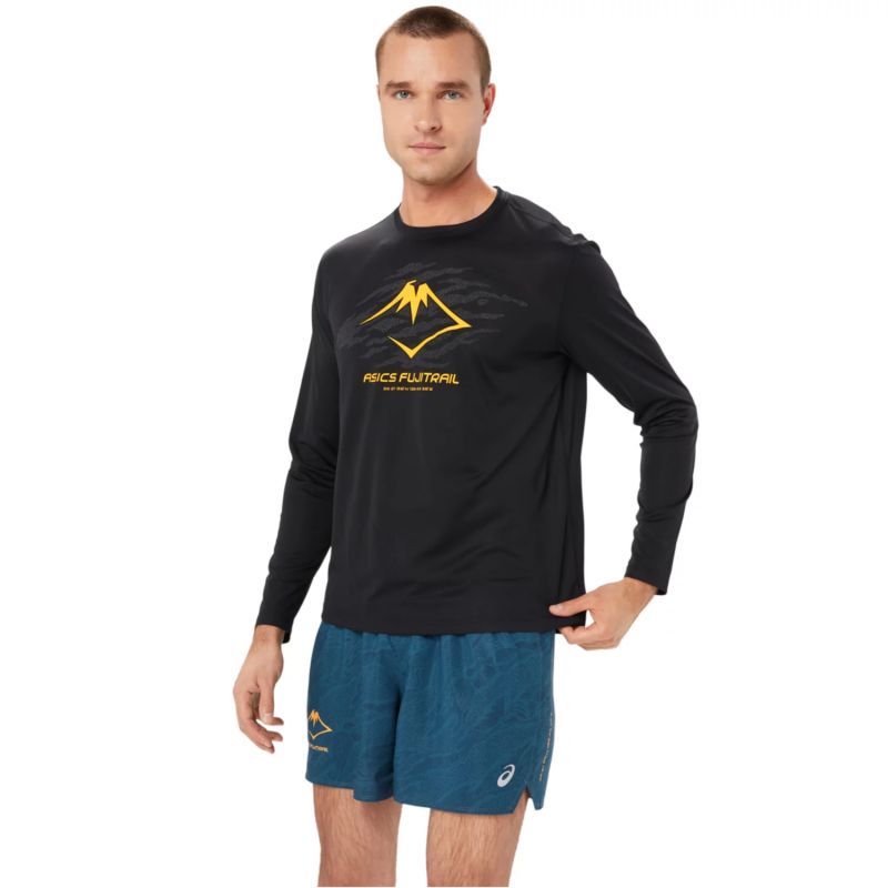 Asics Fujitrail Logo LS Top M 2011C987-001 T-shirt Clothing/Training Asics