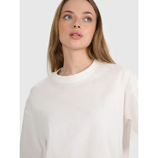 Women's oversize printed T-shirt 4F 4FRSS25TTSHF2692-11S *Kategoria tymczasowa Your Sports Performance