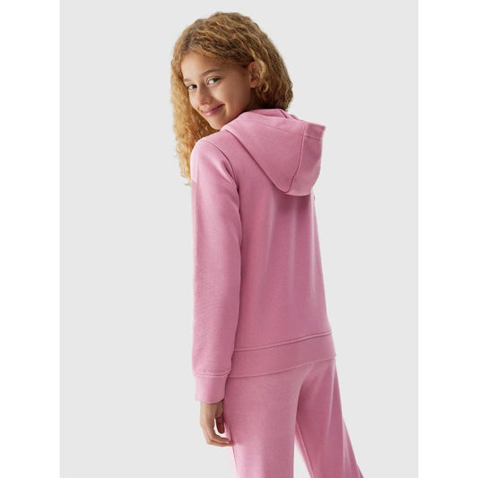 Girls' sweatshirt with a hood, 4F Junior *Kategoria tymczasowa Your Sports Performance
