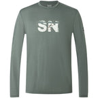 Men’s SUPER.NATURAL M CROSS COUNTRY LOGO LS Long-Sleeve Shirt Green