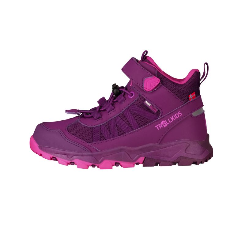 Trollkids Kids Tronfjell Hiker Mid Waterproof Pink Hiking Shoes (476-234) In preparation Your Sports Performance