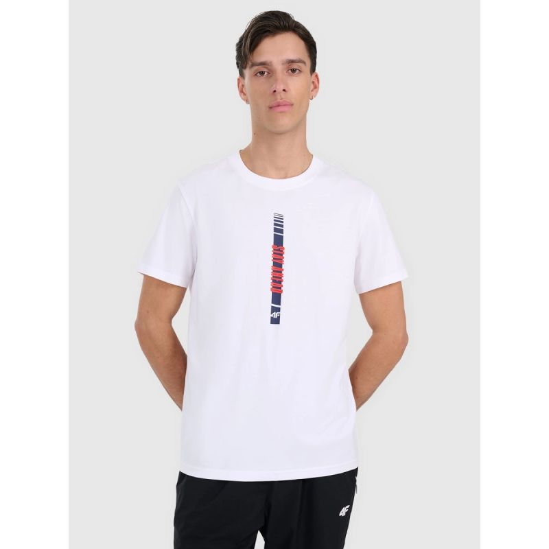 Men's regular printed T-shirt 4F 4FRAW25TTSHM3225-10S *Kategoria tymczasowa Your Sports Performance