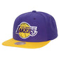 Mitchell &amp; Ness NBA Los Angeles Lakers NBA Team 2 Tone2.0 Snapback NBA Lakers Cap HHSS3264-LALYYPPPPRYW Clothing/Basketball/Mitchell & Ness Your Sports Performance