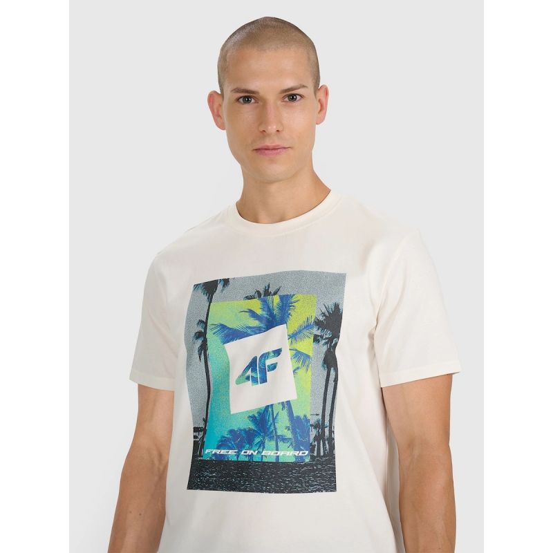 Men's regular printed T-shirt 4F 4FRSS25TTSHM2846-12S 4f