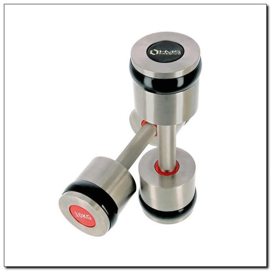 Chrome dumbbells 2x10kg silicone elements HMS HH10 In preparation Your Sports Performance