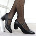 Black Sergio Leone PB176 low-heel pumps with strap Footwear Your Sports Performance