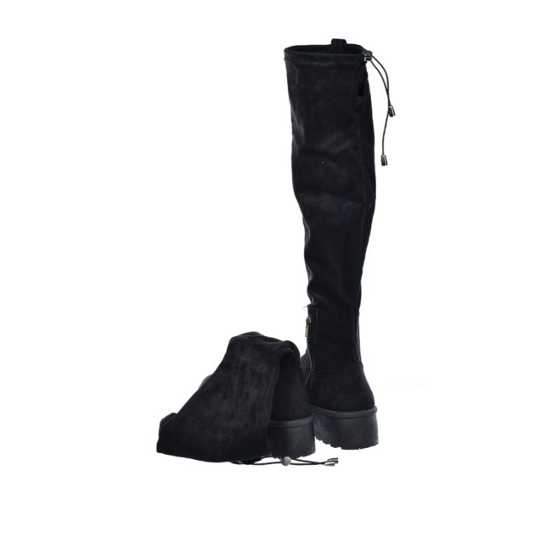 Women's Black Suede Platform Boots Big Star SS274264 Footwear Your Sports Performance
