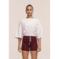 CASALL Women's Heavy Cotton Crop Tee White