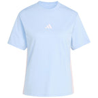 Women's adidas Essentials 3-Stripes Cotton T-shirt, light blue KB7119
