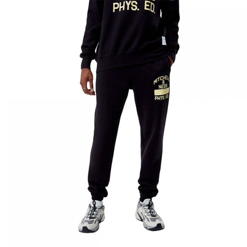 Mitchell &amp; Ness Branded Fashion Graphic Sweatpants M PSWP5533-MNNYYPPPBLCK Clothing/Lifestyle/Trousers, shorts/Mitchell & Ness Your Sports Performance