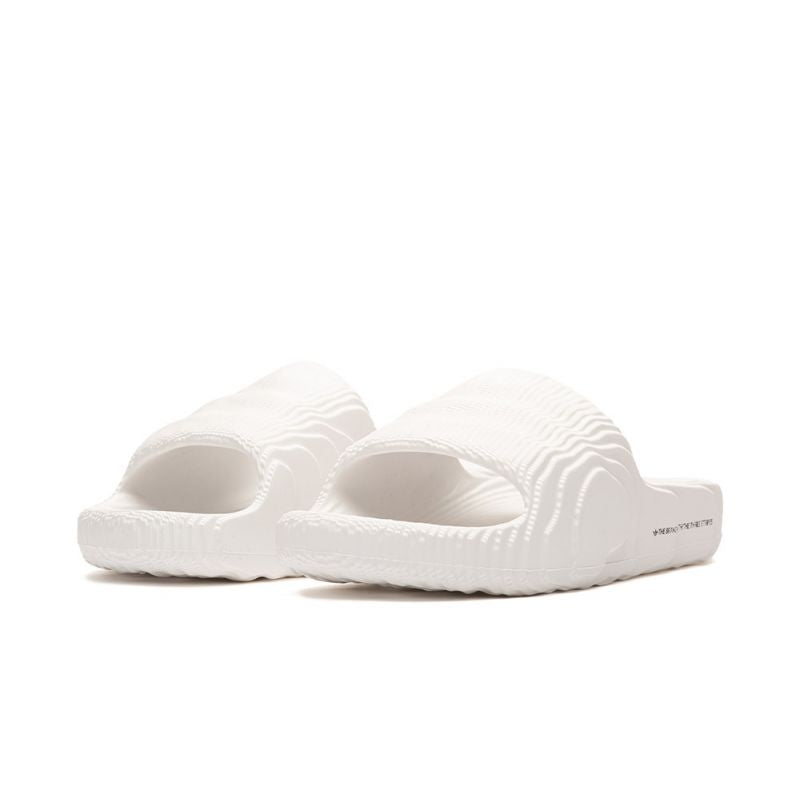 Adidas Adilette 22 Crystal White women's/men's slides with a comfortable profiled sole (HQ4672)