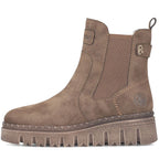 Comfortable beige women’s wedge ankle boots Rieker Z8960-25